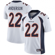 Youth Nike Denver Broncos #22 C.J. Anderson Elite White NFL Jersey