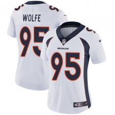 Women's Nike Denver Broncos #95 Derek Wolfe Elite White NFL Jersey