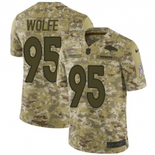 Youth Nike Denver Broncos #95 Derek Wolfe Limited Camo 2018 Salute to Service NFL Jersey