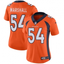Women's Nike Denver Broncos #54 Brandon Marshall Elite Orange Team Color NFL Jersey