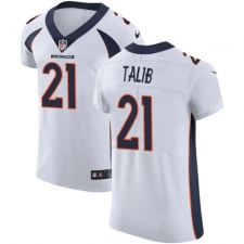 Men's Nike Denver Broncos #21 Aqib Talib White Vapor Untouchable Elite Player NFL Jersey
