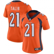 Women's Nike Denver Broncos #21 Aqib Talib Elite Orange Team Color NFL Jersey