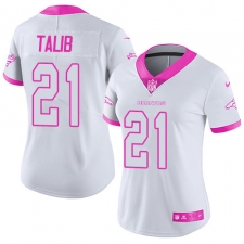 Women's Nike Denver Broncos #21 Aqib Talib Limited White/Pink Rush Fashion NFL Jersey