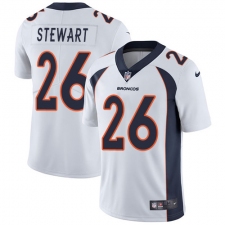 Youth Nike Denver Broncos #26 Darian Stewart White Vapor Untouchable Limited Player NFL Jersey