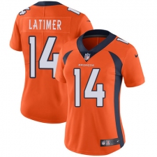 Women's Nike Denver Broncos #14 Cody Latimer Elite Orange Team Color NFL Jersey
