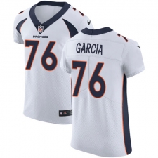 Men's Nike Denver Broncos #76 Max Garcia White Vapor Untouchable Elite Player NFL Jersey