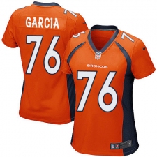 Women's Nike Denver Broncos #76 Max Garcia Game Orange Team Color NFL Jersey