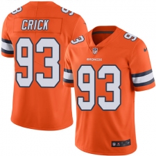 Men's Nike Denver Broncos #93 Jared Crick Elite Orange Rush Vapor Untouchable NFL Jersey