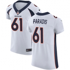 Men's Nike Denver Broncos #61 Matt Paradis White Vapor Untouchable Elite Player NFL Jersey