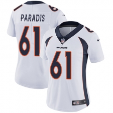 Women's Nike Denver Broncos #61 Matt Paradis Elite White NFL Jersey