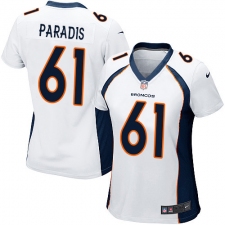 Women's Nike Denver Broncos #61 Matt Paradis Game White NFL Jersey