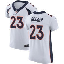 Men's Nike Denver Broncos #23 Devontae Booker White Vapor Untouchable Elite Player NFL Jersey