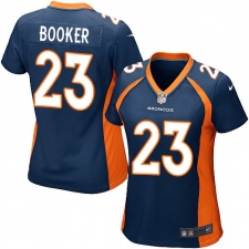 Women's Nike Denver Broncos #23 Devontae Booker Game Navy Blue Alternate NFL Jersey