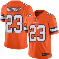 Youth Nike Denver Broncos #23 Devontae Booker Elite Orange Rush Vapor Untouchable NFL Jersey