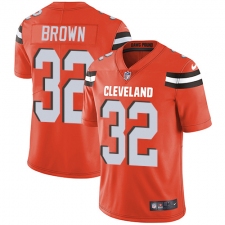 Men's Nike Cleveland Browns #32 Jim Brown Orange Alternate Vapor Untouchable Limited Player NFL Jersey