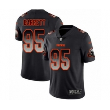 Men's Cleveland Browns #95 Myles Garrett Limited Black Smoke Fashion Football Jersey