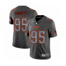 Men's Cleveland Browns #95 Myles Garrett Limited Gray Static Fashion Football Jersey