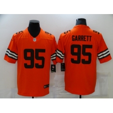 Men's Cleveland Browns #95 Myles Garrett Orange Player Limited Jersey
