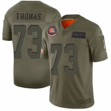 Men's Cleveland Browns #73 Joe Thomas Limited Camo 2019 Salute to Service Football Jersey