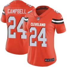 Women's Nike Cleveland Browns #24 Ibraheim Campbell Orange Alternate Vapor Untouchable Limited Player NFL Jersey