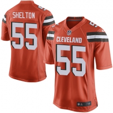 Men's Nike Cleveland Browns #55 Danny Shelton Game Orange Alternate NFL Jersey