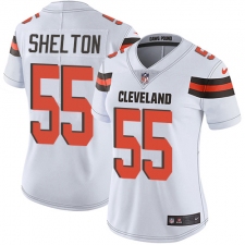 Women's Nike Cleveland Browns #55 Danny Shelton White Vapor Untouchable Limited Player NFL Jersey
