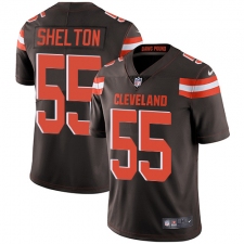 Youth Nike Cleveland Browns #55 Danny Shelton Brown Team Color Vapor Untouchable Limited Player NFL Jersey