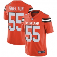 Youth Nike Cleveland Browns #55 Danny Shelton Orange Alternate Vapor Untouchable Limited Player NFL Jersey