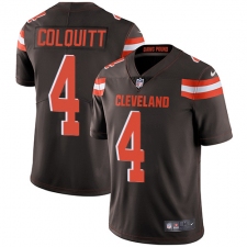 Youth Nike Cleveland Browns #4 Britton Colquitt Brown Team Color Vapor Untouchable Limited Player NFL Jersey