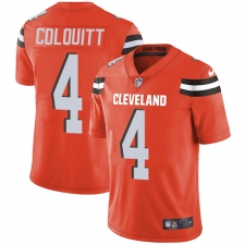 Youth Nike Cleveland Browns #4 Britton Colquitt Orange Alternate Vapor Untouchable Limited Player NFL Jersey