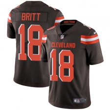 Youth Nike Cleveland Browns #18 Kenny Britt Elite Brown Team Color NFL Jersey