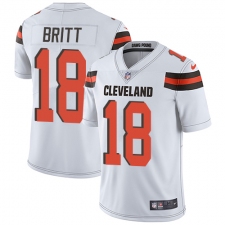 Youth Nike Cleveland Browns #18 Kenny Britt Elite White NFL Jersey