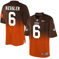 Men's Nike Cleveland Browns #6 Cody Kessler Elite Brown/Orange Fadeaway NFL Jersey
