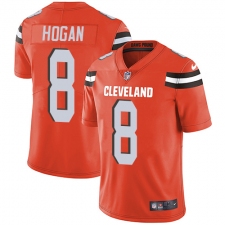 Men's Nike Cleveland Browns #8 Kevin Hogan Orange Alternate Vapor Untouchable Limited Player NFL Jersey