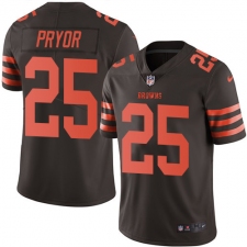 Youth Nike Cleveland Browns #25 Calvin Pryor Limited Brown Rush Vapor Untouchable NFL Jersey