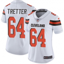 Women's Nike Cleveland Browns #64 JC Tretter White Vapor Untouchable Limited Player NFL Jersey