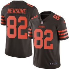 Youth Nike Cleveland Browns #82 Ozzie Newsome Limited Brown Rush Vapor Untouchable NFL Jersey