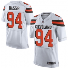 Men's Nike Cleveland Browns #94 Carl Nassib Elite White NFL Jersey