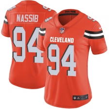 Women's Nike Cleveland Browns #94 Carl Nassib Elite Orange Alternate NFL Jersey
