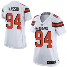 Women's Nike Cleveland Browns #94 Carl Nassib Game White NFL Jersey