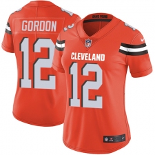 Women's Nike Cleveland Browns #12 Josh Gordon Elite Orange Alternate NFL Jersey