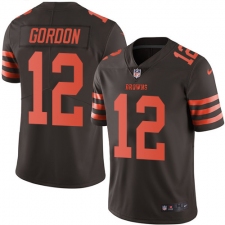 Youth Nike Cleveland Browns #12 Josh Gordon Limited Brown Rush Vapor Untouchable NFL Jersey