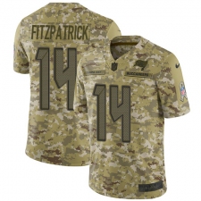 Men's Nike Tampa Bay Buccaneers #14 Ryan Fitzpatrick Limited Camo 2018 Salute to Service NFL Jersey