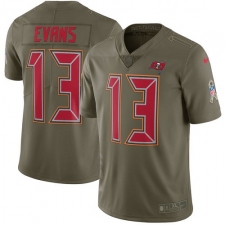 Men's Nike Tampa Bay Buccaneers #13 Mike Evans Limited Olive 2017 Salute to Service NFL Jersey