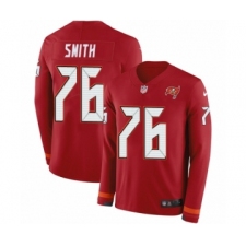 Men's Nike Tampa Bay Buccaneers #76 Donovan Smith Limited Red Therma Long Sleeve NFL Jersey