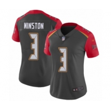Women's Tampa Bay Buccaneers #3 Jameis Winston Limited Gray Inverted Legend Football Jersey
