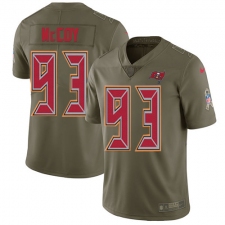 Men's Nike Tampa Bay Buccaneers #93 Gerald McCoy Limited Olive 2017 Salute to Service NFL Jersey