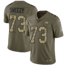 Men's Nike Tampa Bay Buccaneers #73 J. R. Sweezy Limited Olive/Camo 2017 Salute to Service NFL Jersey