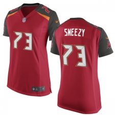 Women's Nike Tampa Bay Buccaneers #73 J. R. Sweezy Game Red Team Color NFL Jersey