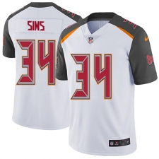 Men's Nike Tampa Bay Buccaneers #34 Charles Sims White Vapor Untouchable Limited Player NFL Jersey